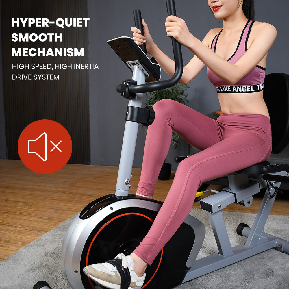 Sardine Sport K16 Recumbent Exercise Bike, Adjustable Magnetic Resistance