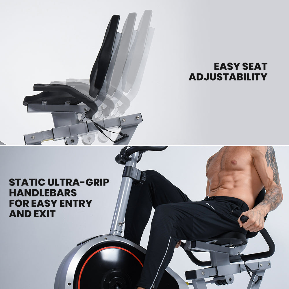 Sardine Sport K16 Recumbent Exercise Bike, Adjustable Magnetic Resistance