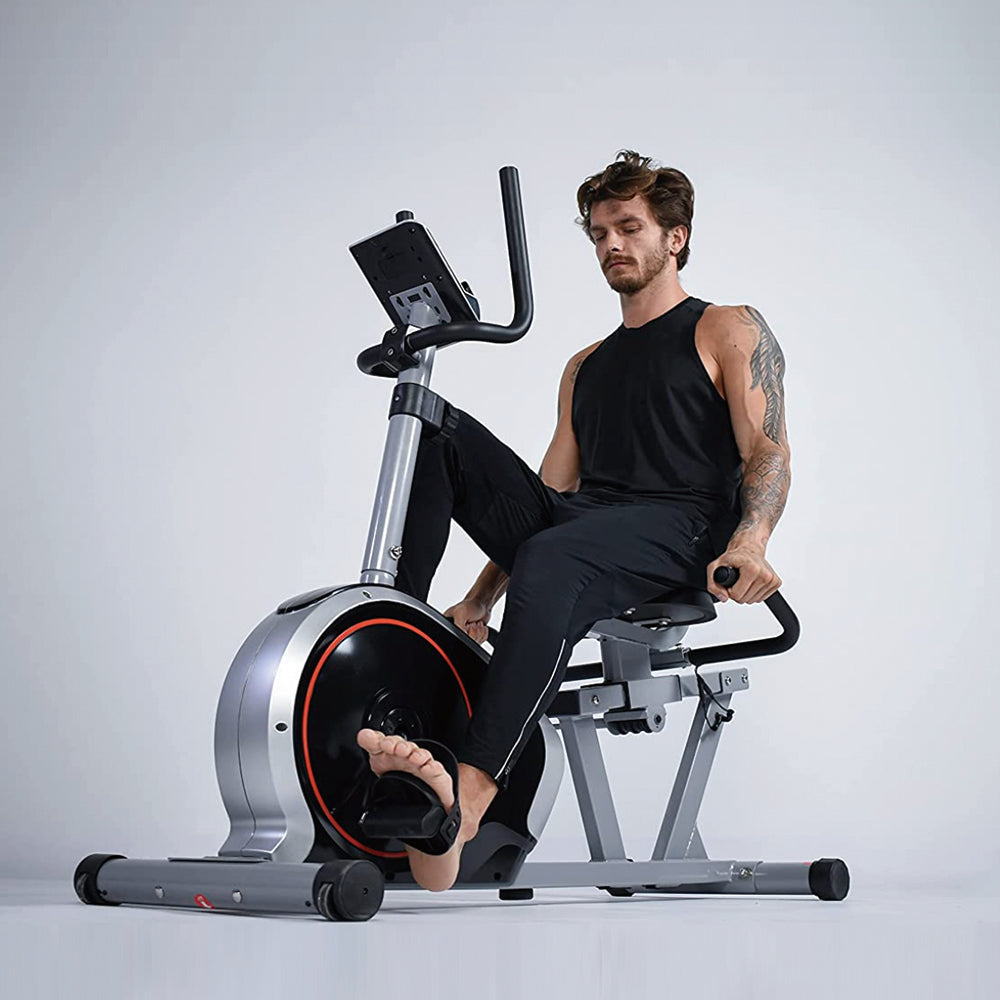 Sardine Sport K16 Recumbent Exercise Bike, Adjustable Magnetic Resistance