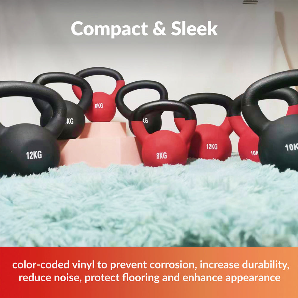 Sardine Sport Kettlebells Red/Black (6kg, 8kg, 10kg&12kg ) Black