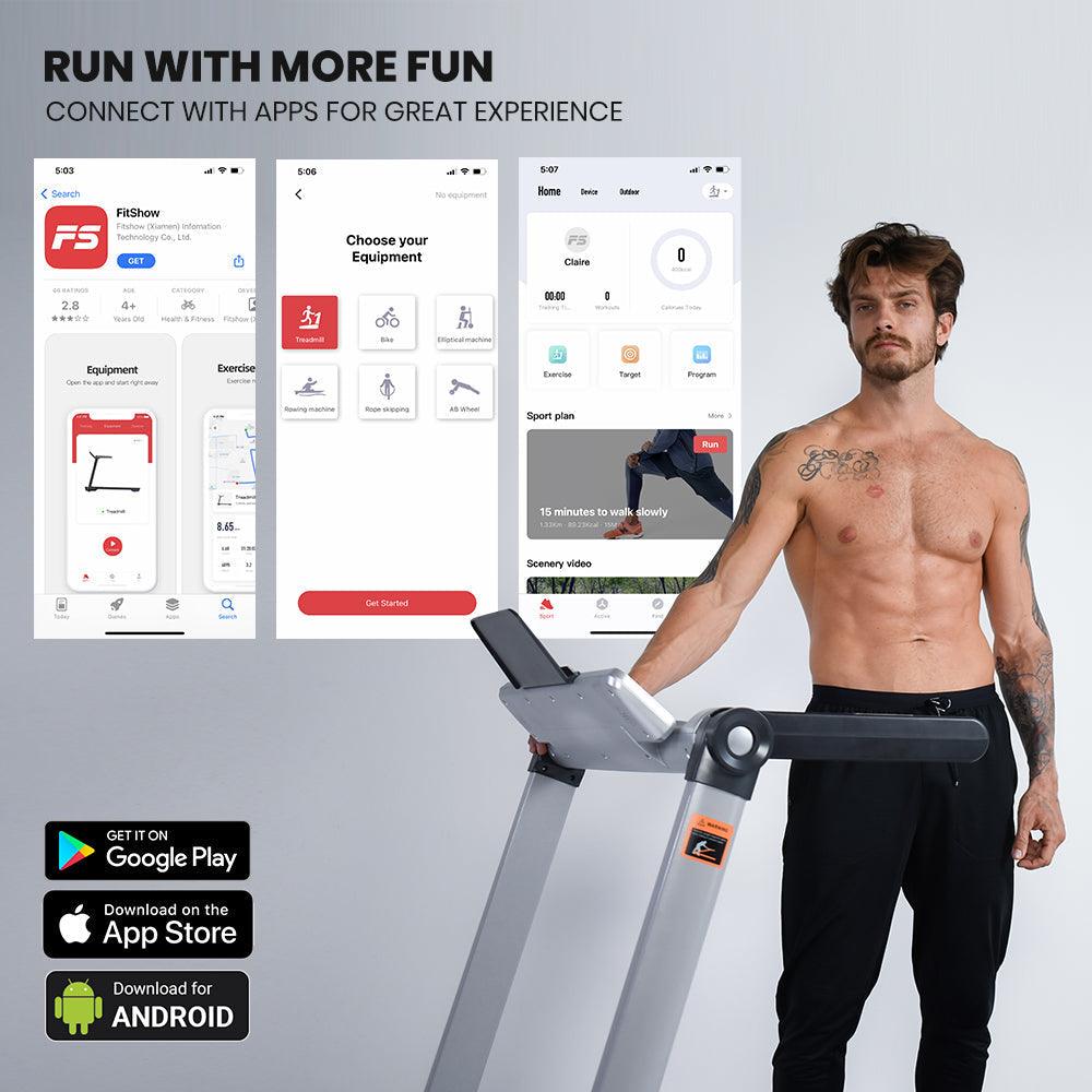 Sardine Sport T20 Motorized LED Screen Running&Jogging Folding Portable Treadmill