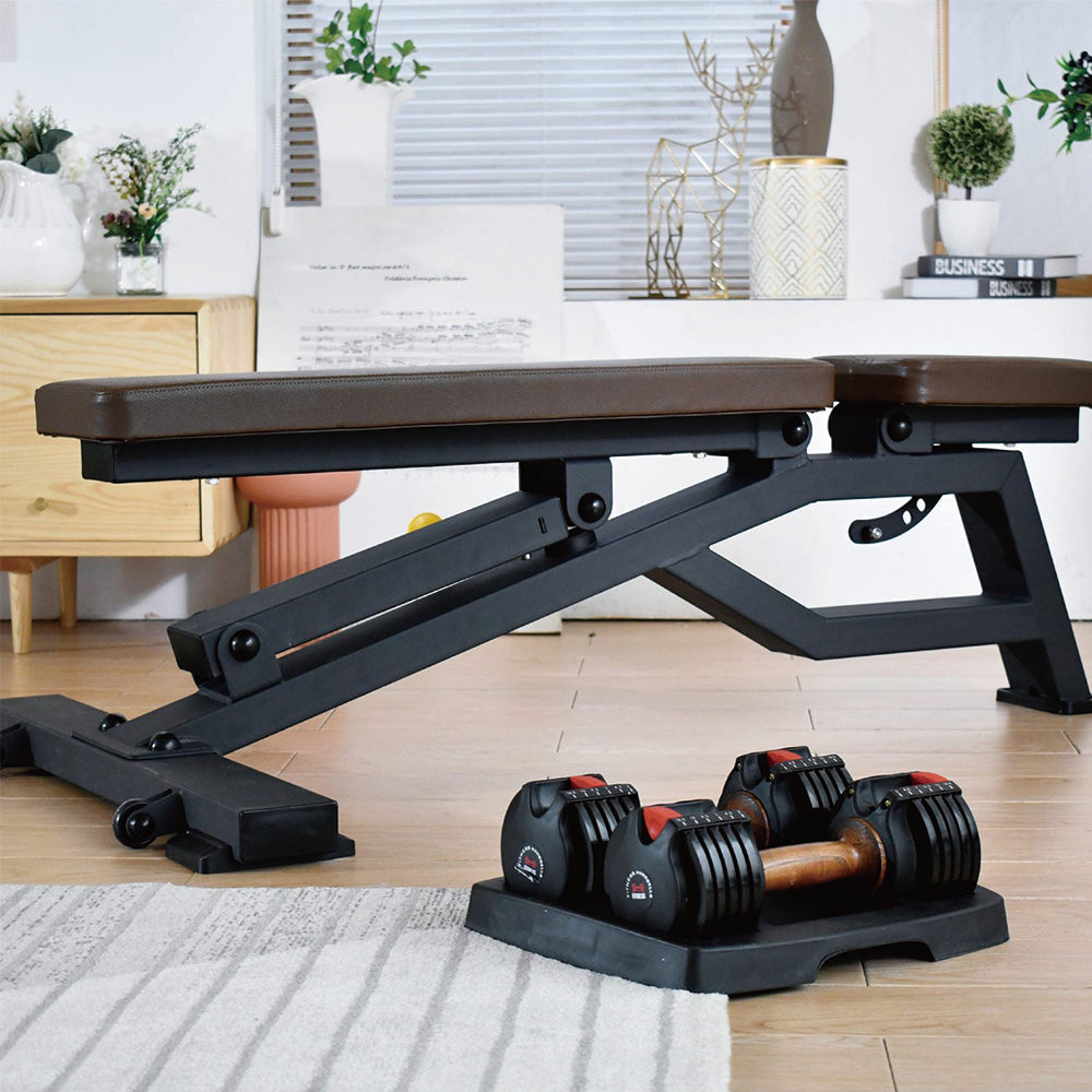 Sardine Sport Heavy Duty Bench Foldable Adjustable Commercial Grade Capacity 450kg(Black)