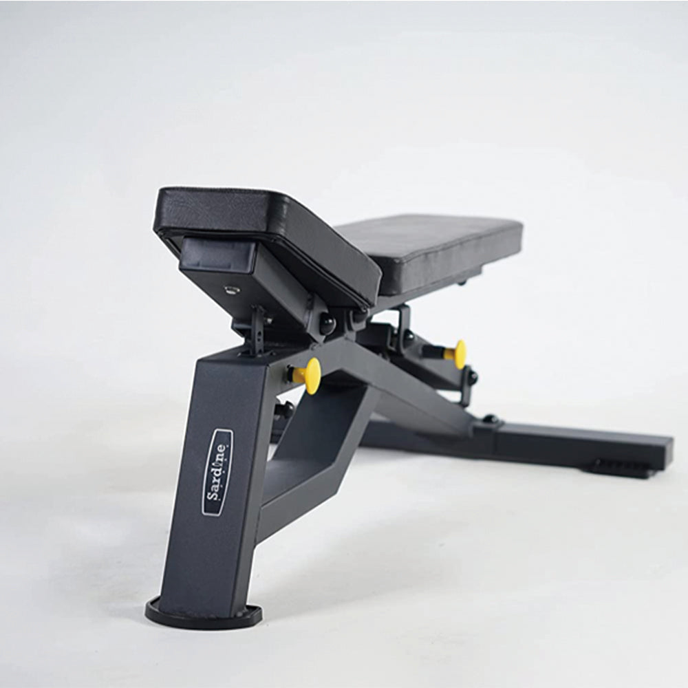 Sardine Sport Heavy Duty Bench Foldable Adjustable Commercial Grade Capacity 450kg(Black)