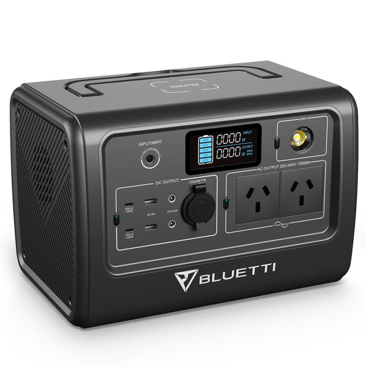 BLUETTI EB70 Portable Power Station 800W 716Wh LiFePo4 Battery with AU plug for Camping Outdoor Home Off-grid Blue