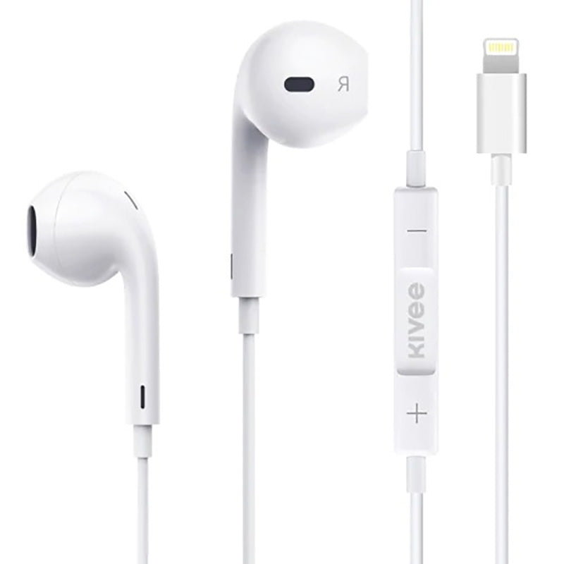 KIVEE MT30 Half in Ear Hi-Fi Stereo Earphone 1.2M White