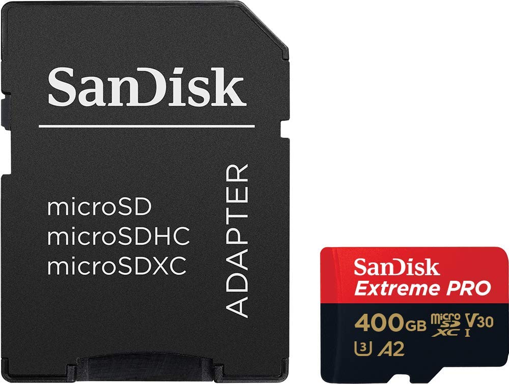 SANDISK  SDSQXCZ-400G-GN6MA TF Extreme PRO A2 V30 UHS-I/U3 170R/90W WITH SD ADAPTER