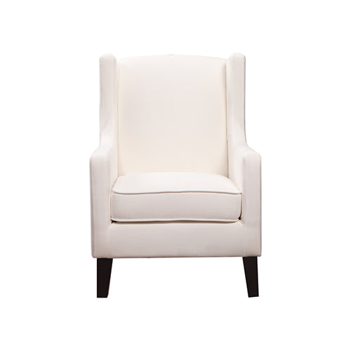 Armchair in Beige Colour Lounge Accent Chair Upholstered Fabric with Wooden leg