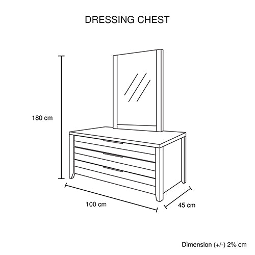 Alice 5 Pieces Bedroom Suite Natural Wood Like MDF Structure King Size Oak Colour Bed, Bedside Table, Tallboy & Dresser