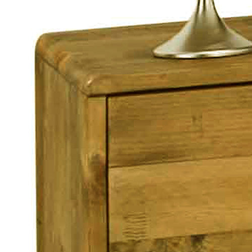 Bedside Table 2 drawers Night Stand Solid Wood Storage Light Brown Colour