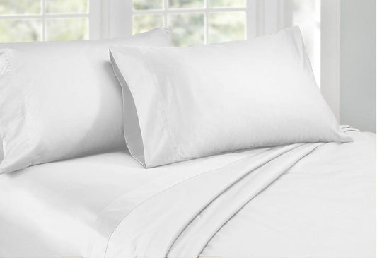 Ardor Queen Size 1000TC Cotton Rich Sheet Set (White Color)