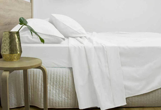 Ardor Super King Size 3000TC Cotton Rich Sheet Set (White Color)