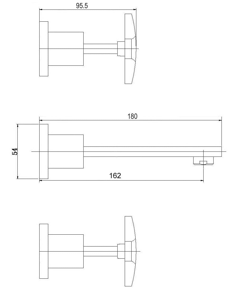 3pc Bath Mixer Set