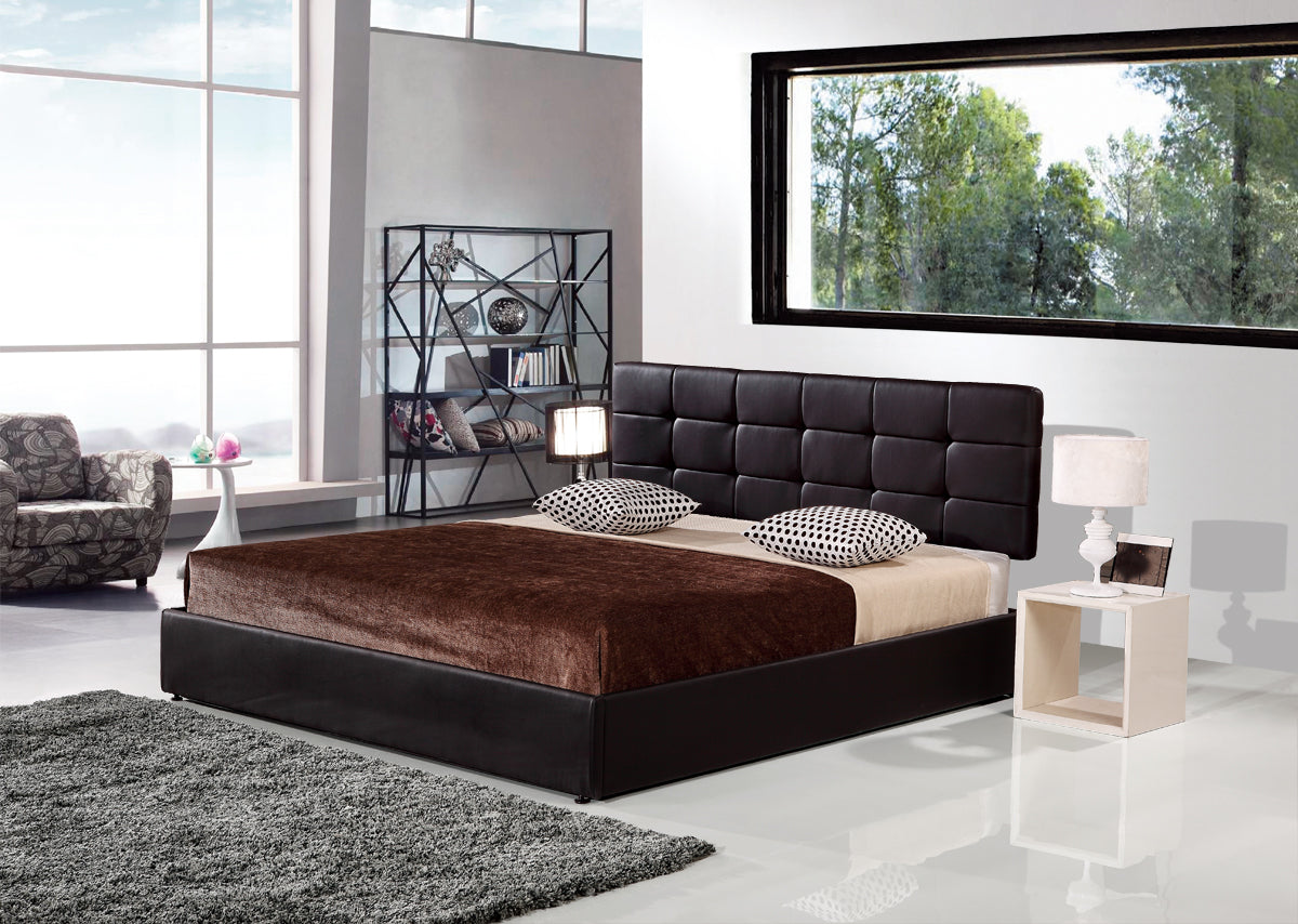 PU Leather King Bed Ensemble Frame