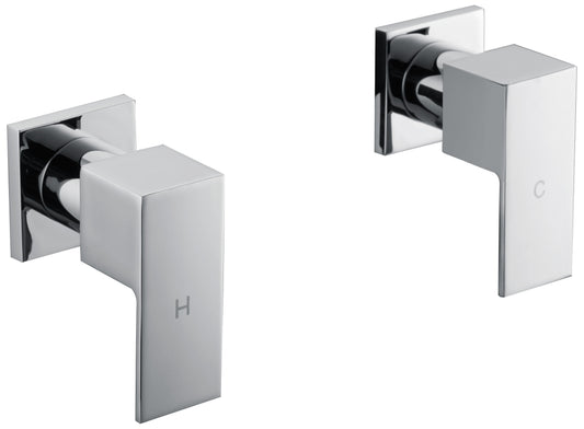 Chrome Bathroom Shower / Bath Mixer Tap Set w/ WaterMark