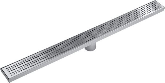 800mm Bathroom Shower Stainless Steel Grate Drain w/Centre outlet Floor Waste