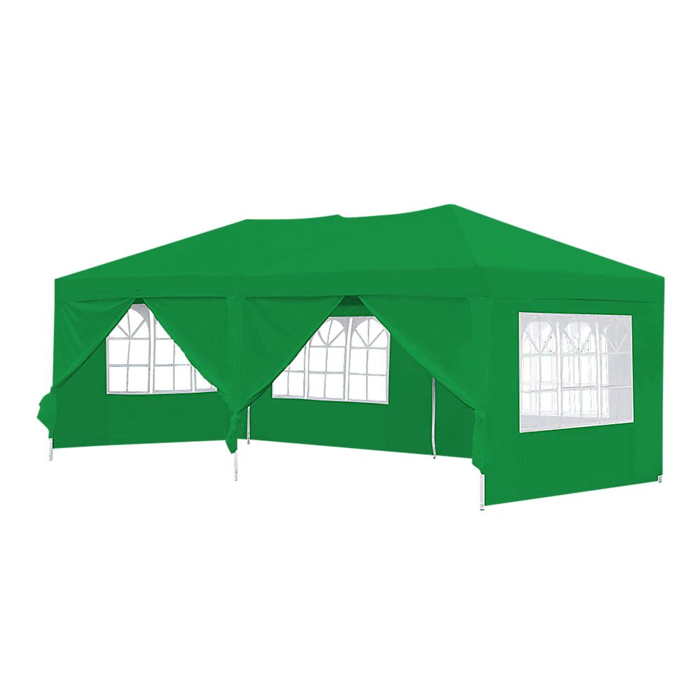 3x6m Gazebo Outdoor Marquee Tent Canopy Green