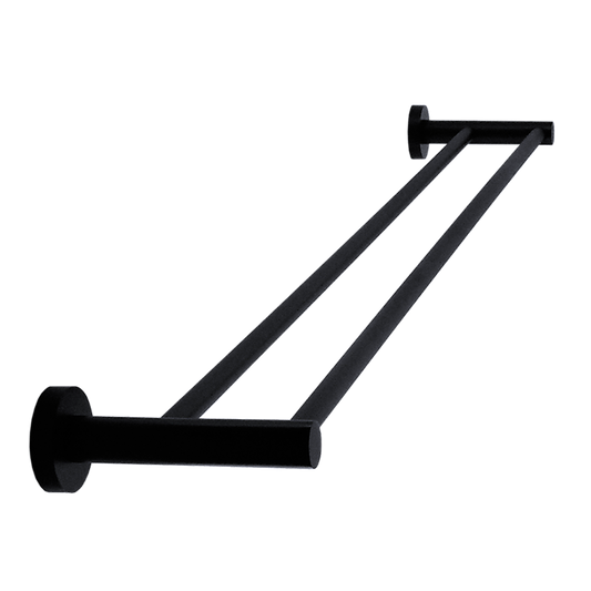 Single Classic Towel Bar Rail Bathroom Electroplated Matte Black Finish