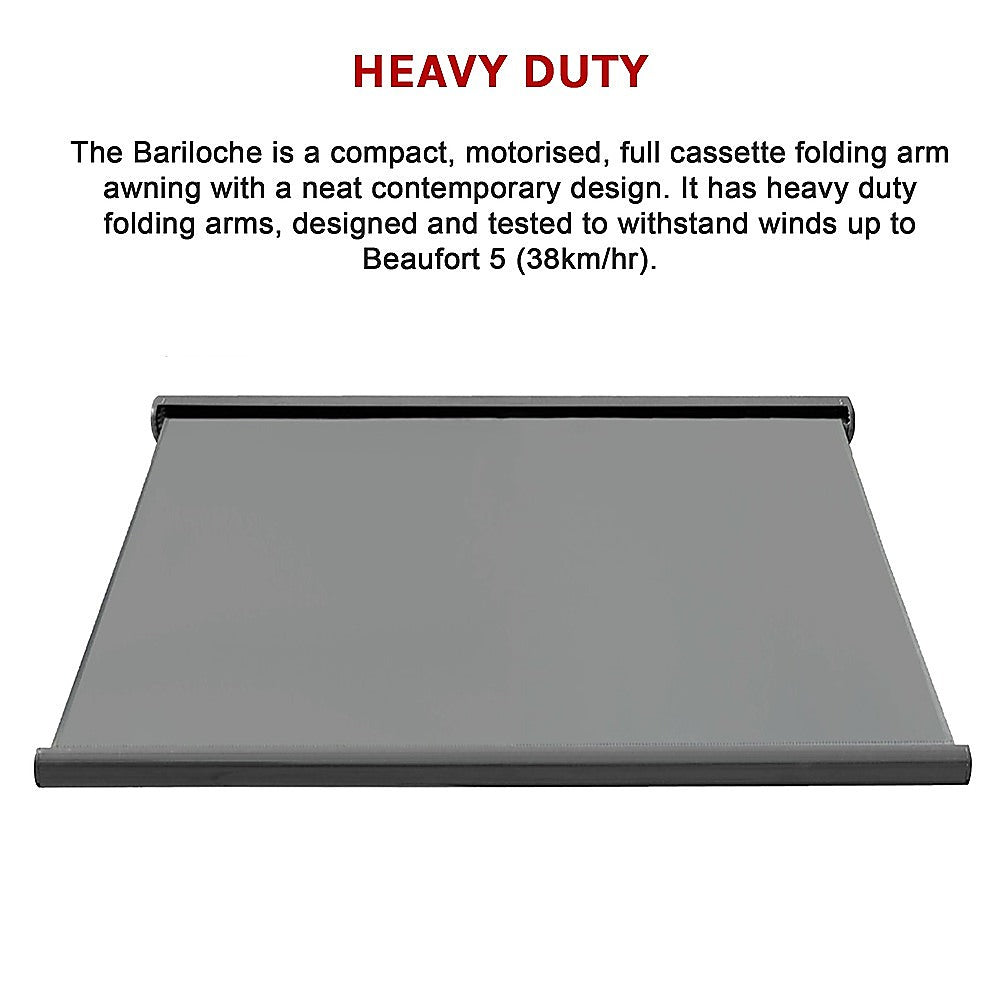 Heavy Duty Full Cassette Motorised Awning - 4.0m x 3.0m