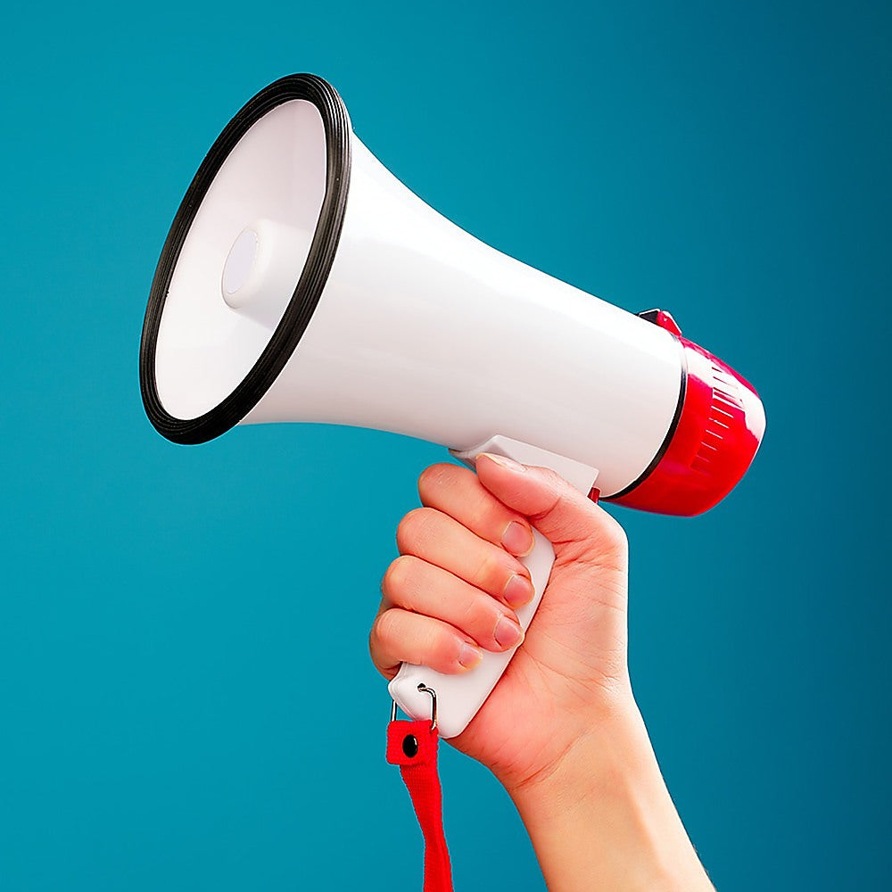 Audio Megaphone 25 Watt Bull Horn with Siren