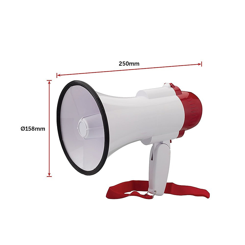 Audio Megaphone 25 Watt Bull Horn with Siren