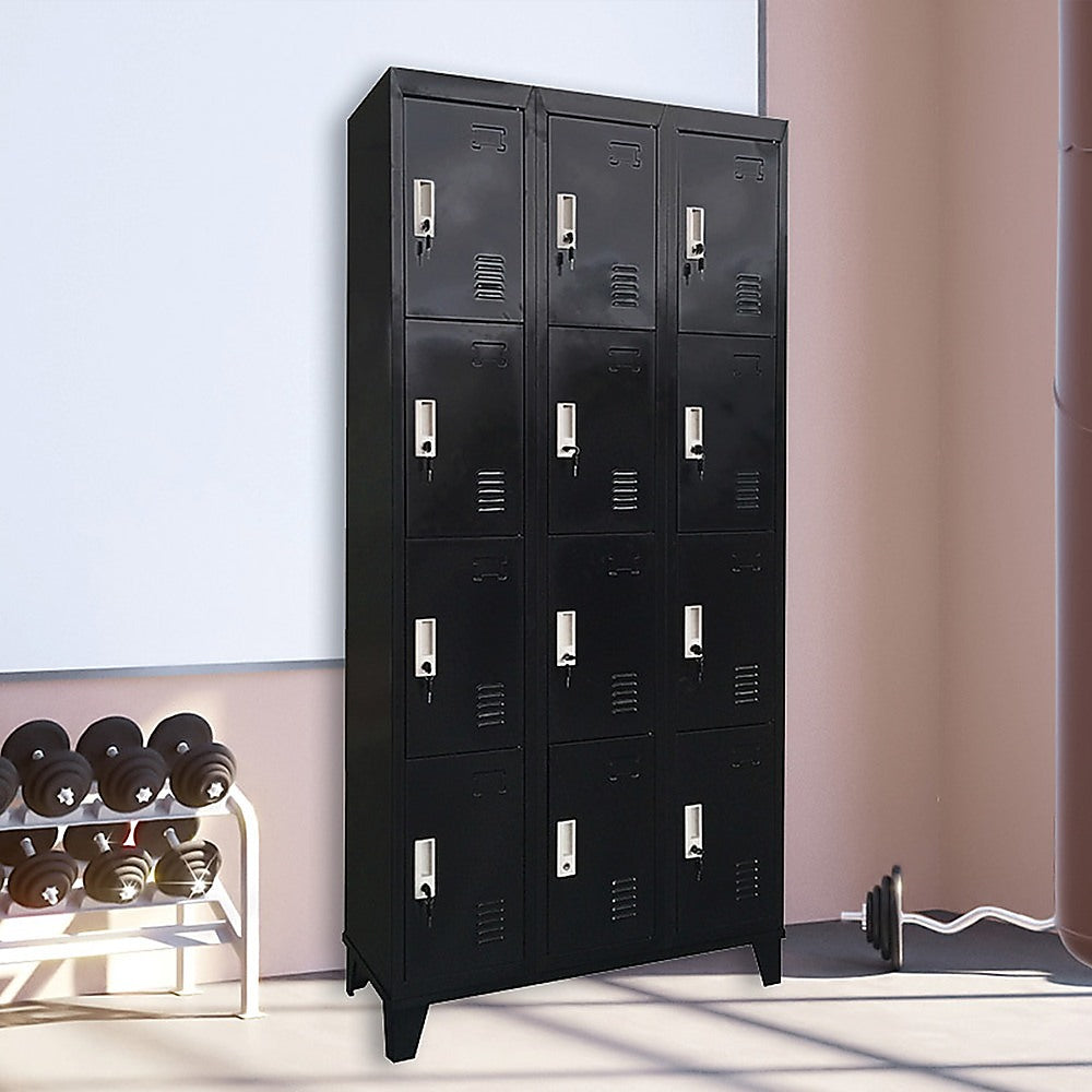 12 Door Locker - Office/Gym - Black