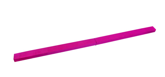 2.45m (8FT) Gymnastics Folding Balance Beam Pink Synthetic Suede