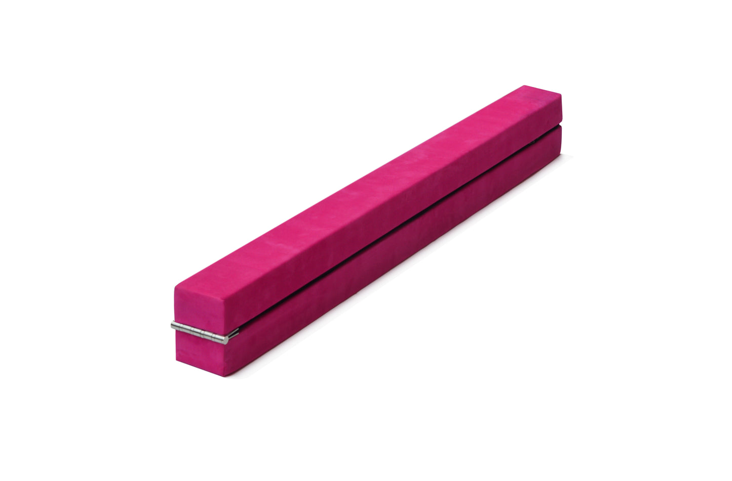 2.45m (8FT) Gymnastics Folding Balance Beam Pink Synthetic Suede