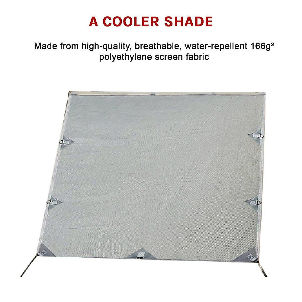 Pop Top Caravan Privacy Screen Sun Shade End Wall Roll Out Awning Side Extension
