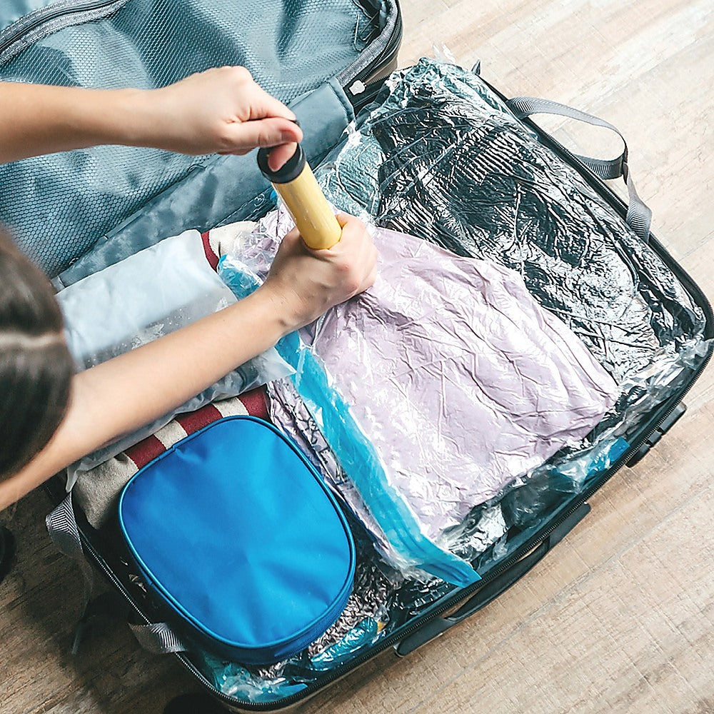Vacuum Bags Clothes Sealed Clothing Bag Travel Compact Storage Space Saver x 20