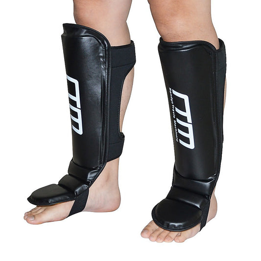 Gel Shin Instep Foot Pads MMA UFC Leg Kick Guards Muay Thai Boxing - Medium