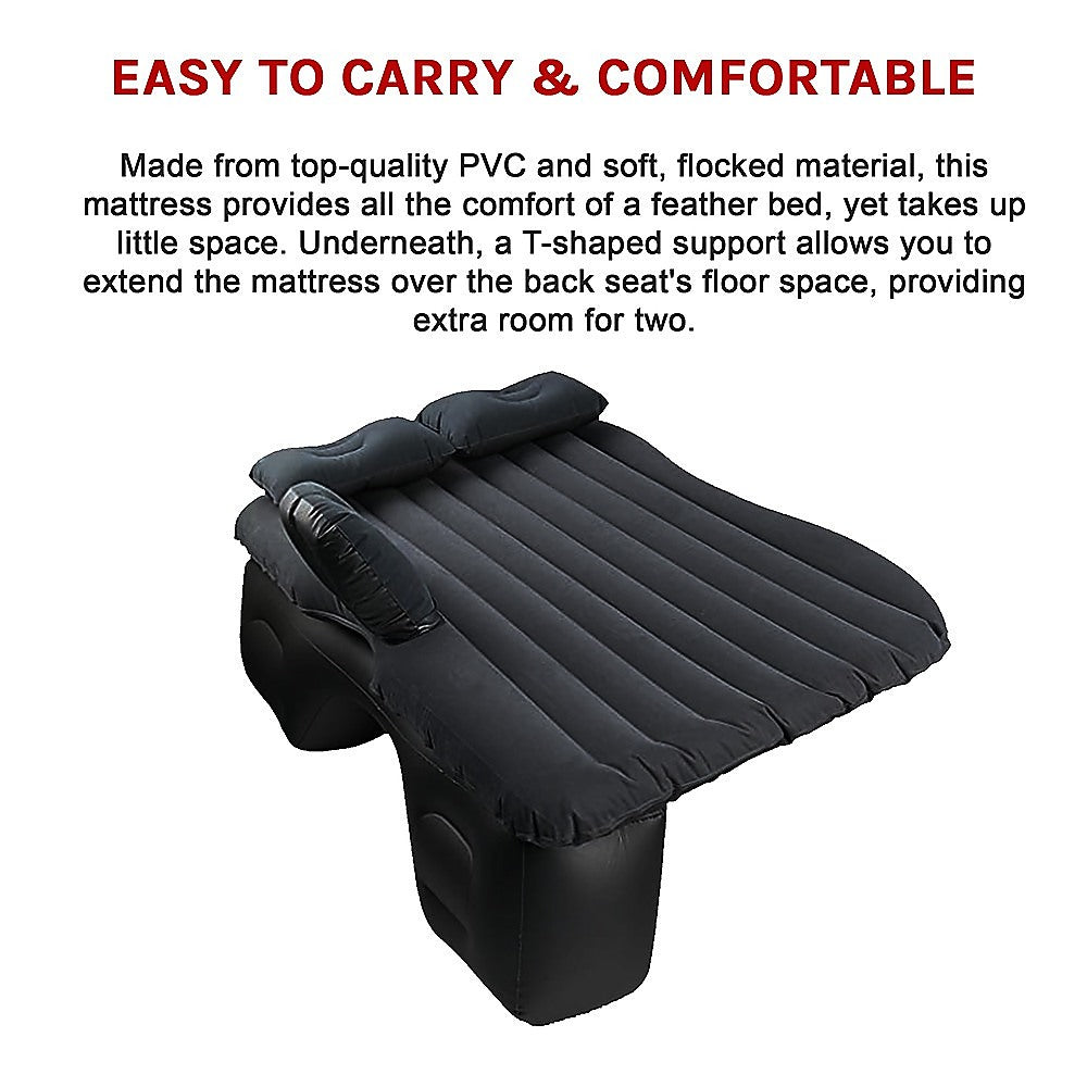 Inflatable Car Back Seat Mattress Protable Travel Camping Air Bed Rest Sleeping