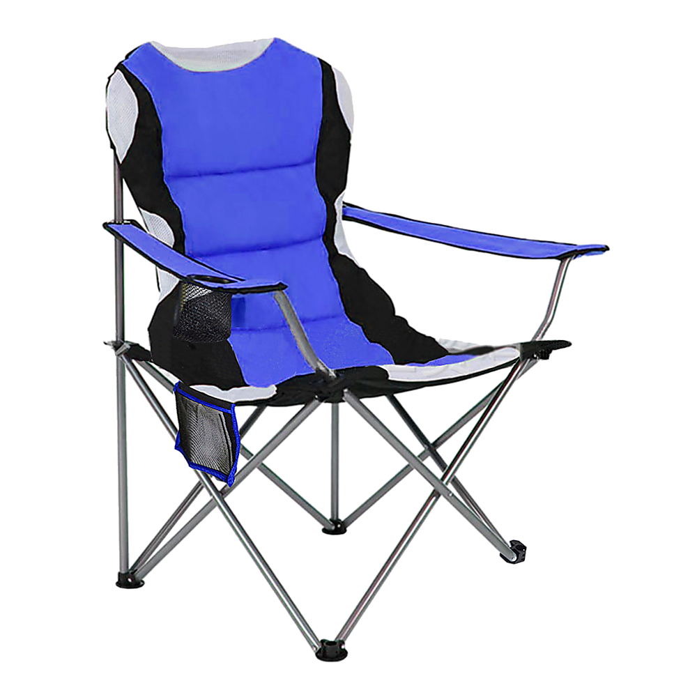 2x Folding Camping Arm Chairs Portable Outdoor Garden Fishing Tourer