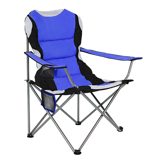 2x Folding Camping Arm Chairs Portable Outdoor Garden Fishing Tourer