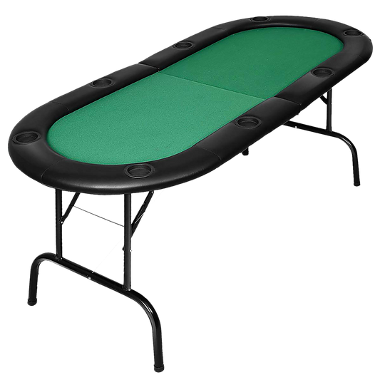 185cm 8 Player Folding Poker Blackjack Table with Cup Holder