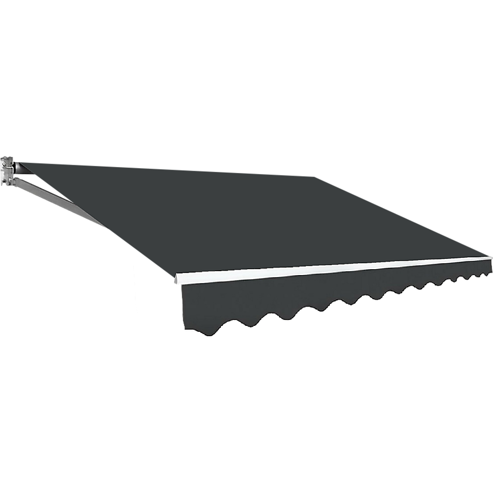 Outdoor Folding Arm Awning Retractable Sunshade Canopy Grey 3.0m x 2.5m
