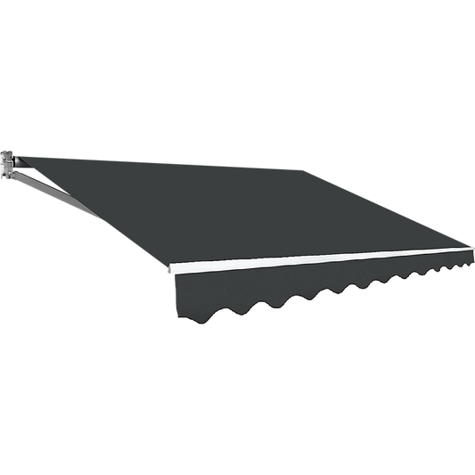 Outdoor Folding Arm Awning Retractable Sunshade Canopy Grey 3.0m x 2.5m