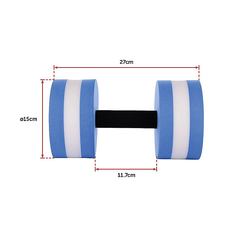 2 x Water Aerobics Dumbbell EVA Aquatic Barbell Aqua Fitness