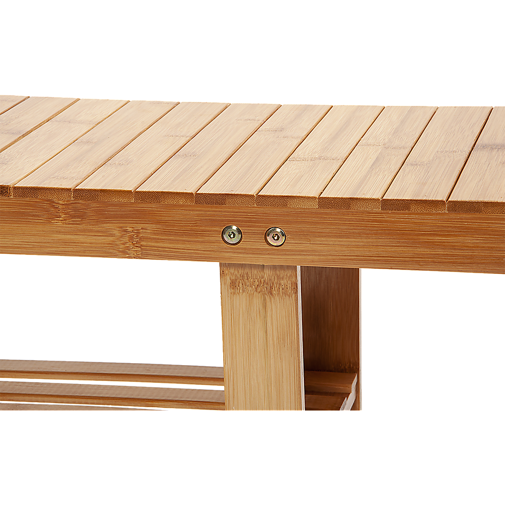Bamboo Shoe Rack Wooden Bench Storage Organiser Cabinet Holder Stool