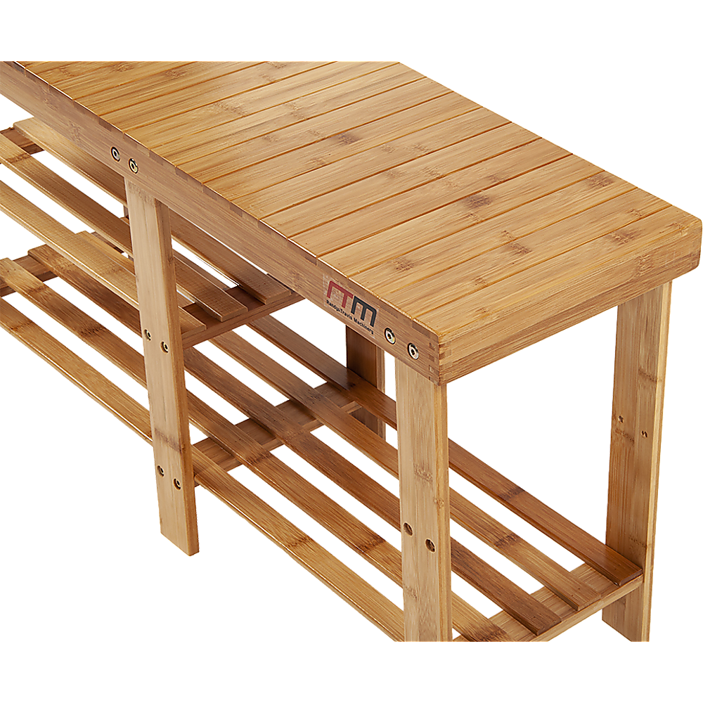 Bamboo Shoe Rack Wooden Bench Storage Organiser Cabinet Holder Stool