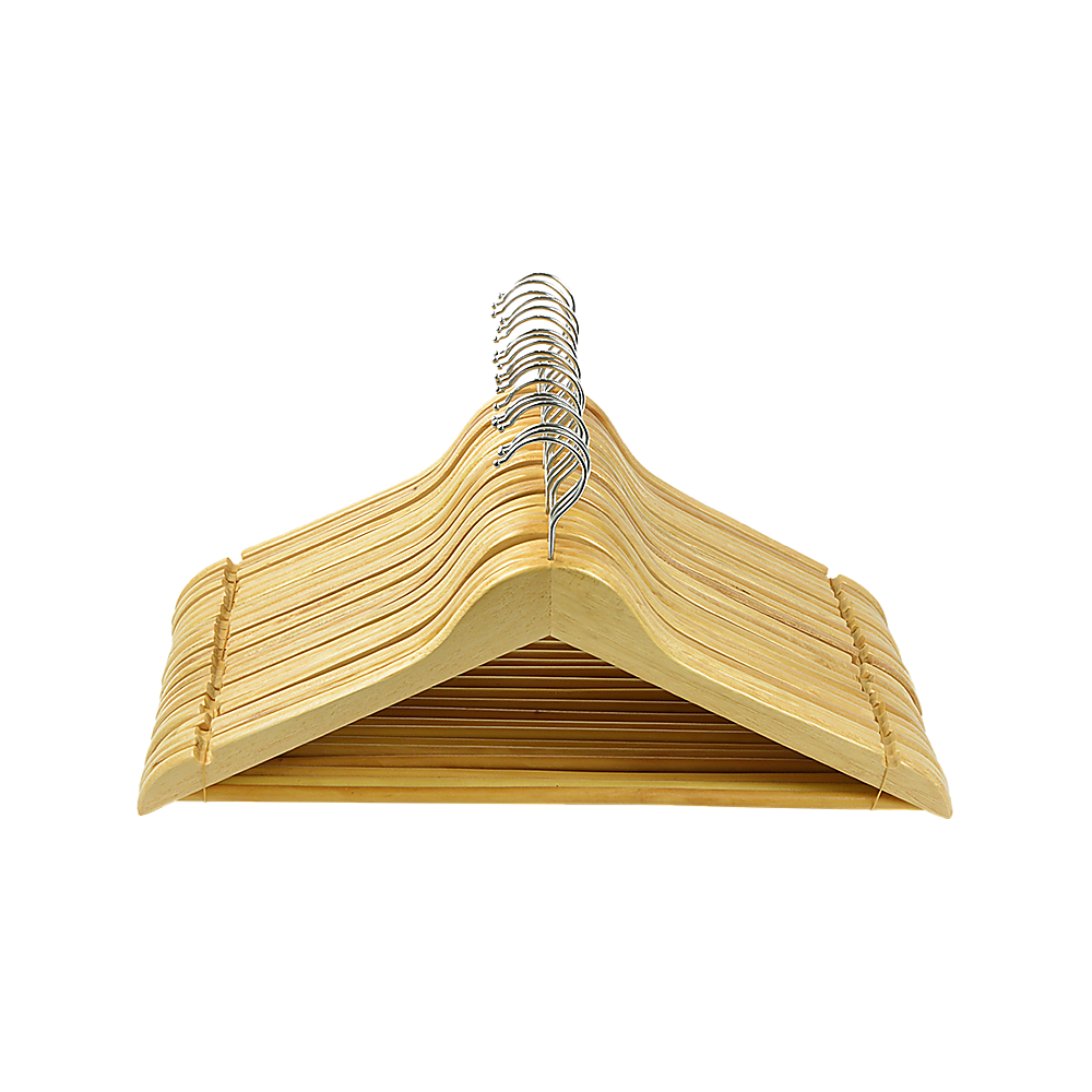 120pc Wooden Clothes Hangers Coat Pant Suit Coathangers Rack Wardrobe Wood