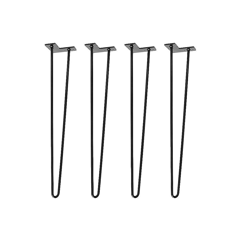 Set of 4 Industrial Retro Hairpin Table Legs 12mm Steel Bench Desk 71cm Leg