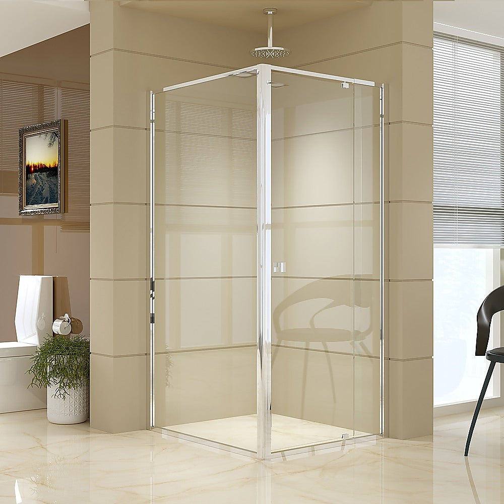 Semi Frameless Shower Screen (82~90) x 195cm & (98~101) x 195cm Side AS/NZS Glass