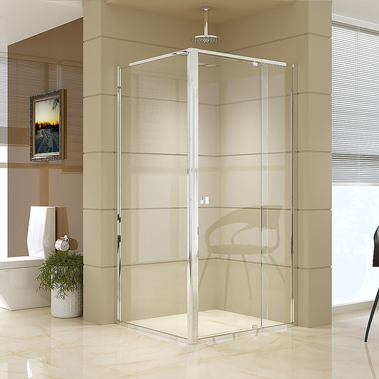 Semi Frameless Shower Screen (98~106) x 195cm & (89~92) x 195cm Side AS/NZS Glass