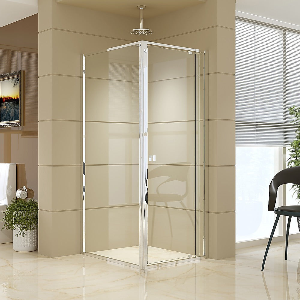 Semi Frameless Shower Screen (74~82) x 195cm & (89~92) x 195cm Side AS/NZS Glass