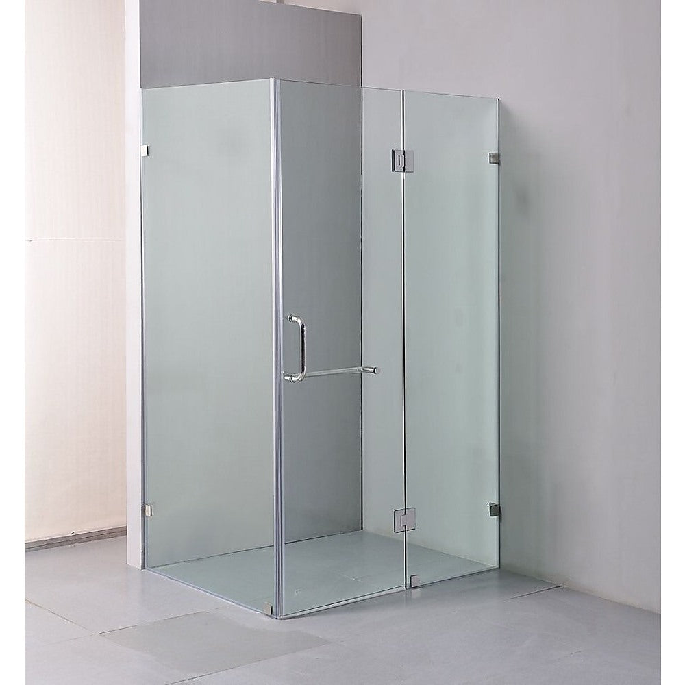 1100 x 900mm Frameless 10mm Glass Shower Screen By Della Francesca