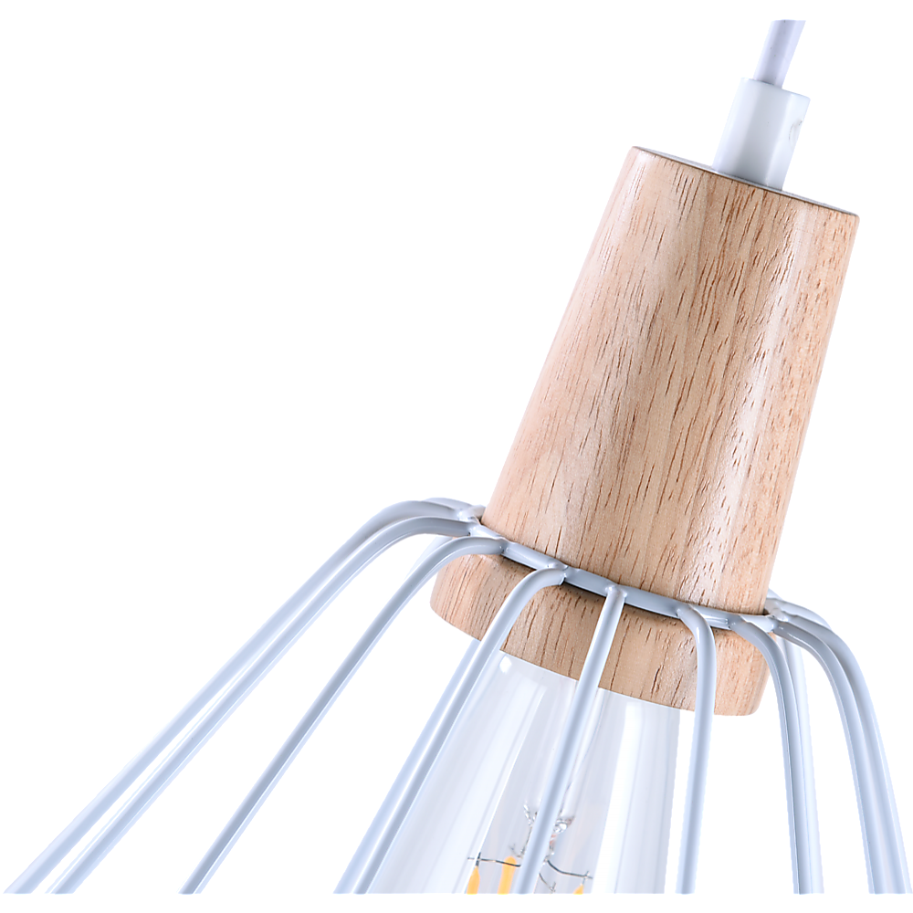 Wood Pendant Light Bar White Lamp Kitchen Modern Ceiling Lighting