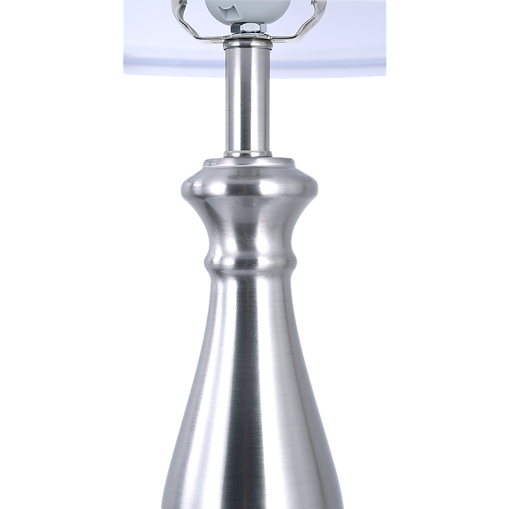 3-Piece Lamp Set Modern Home Living Room Bedroom Nickel Finish