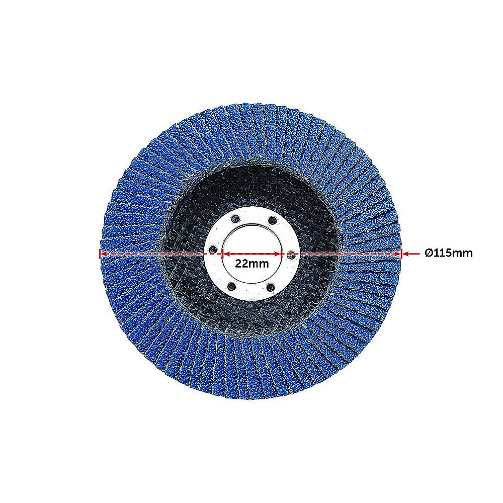 50 x Pack Premium Zirconia Flap Disc Sanding Grinding 115mm 4.5" 40 Grit