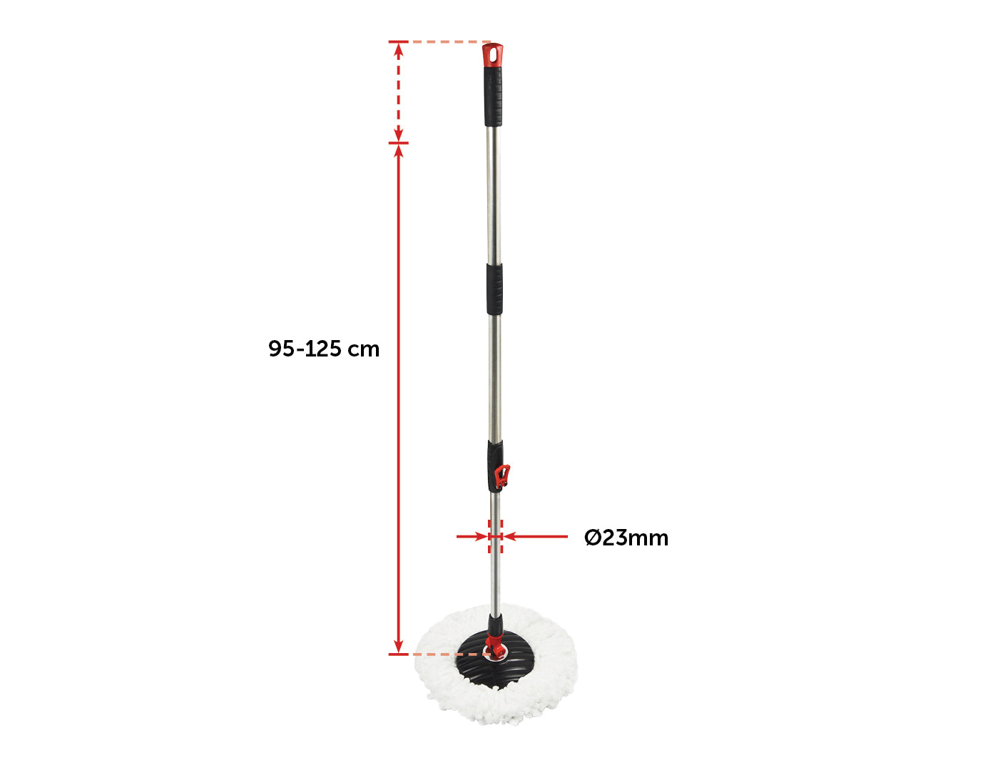 Spin Rotating Mop and Bucket Set with Wheels and 4 Microfibre Mop Heads