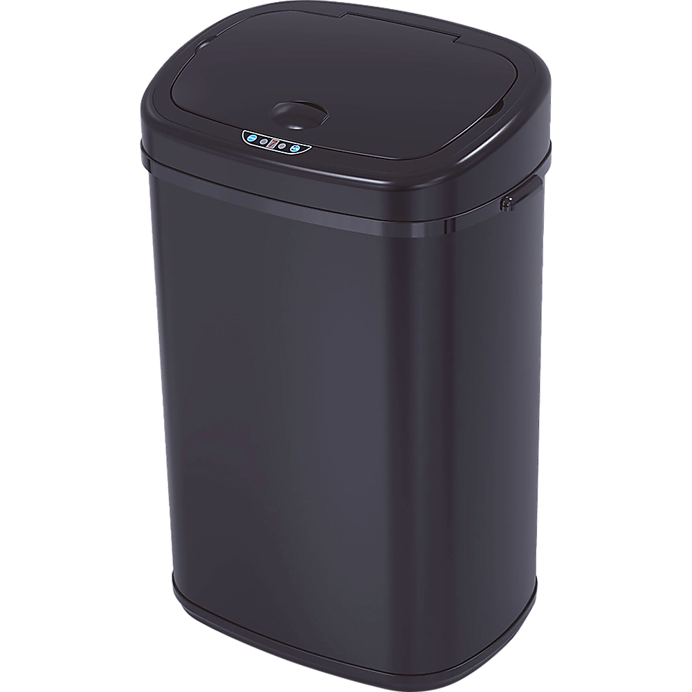 68L Motion Sensor Bin Automatic Stainless Steel Kitchen Rubbish Trash - Black